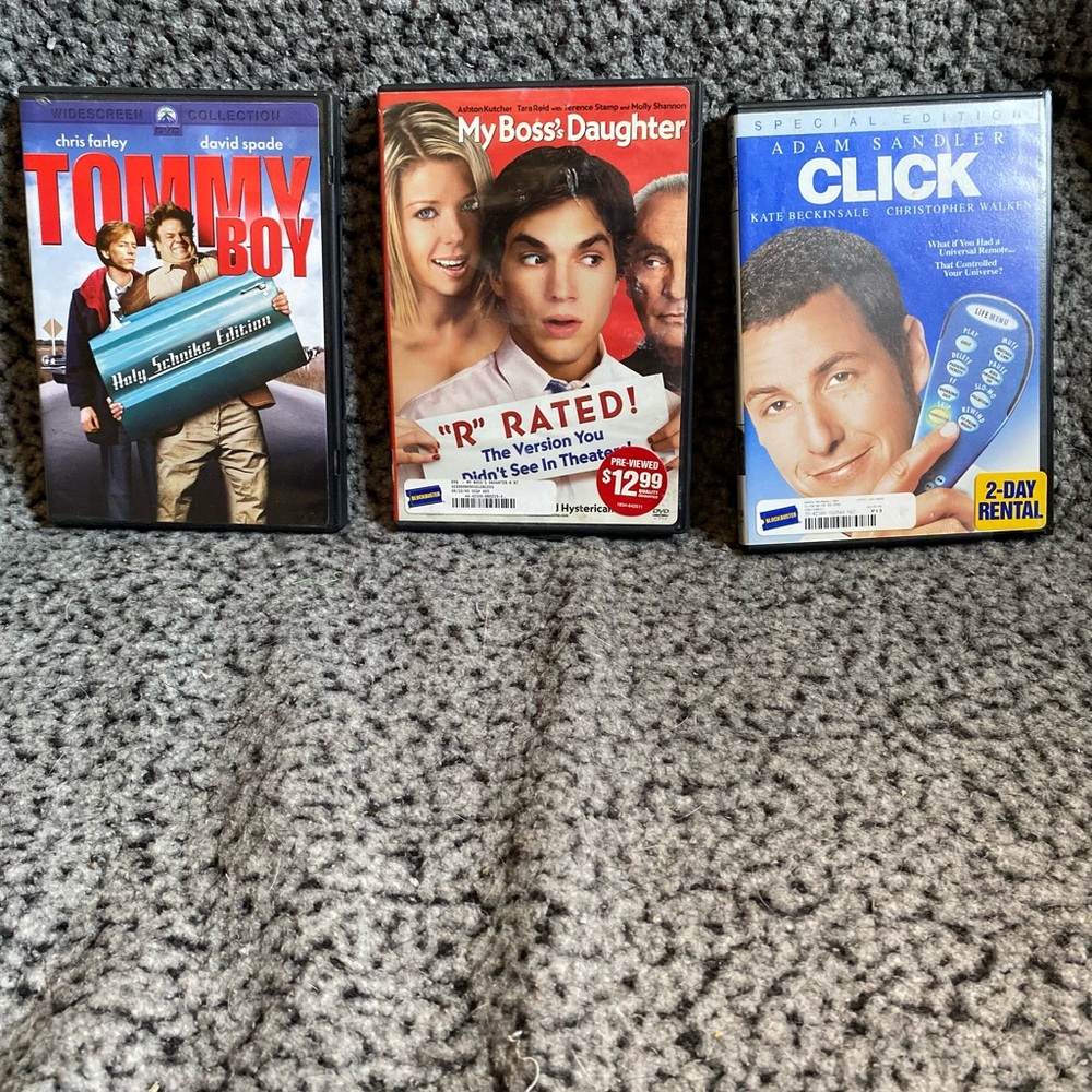 DVD Movie Collection: Tommy Boy, My Boss's Daughter, Click